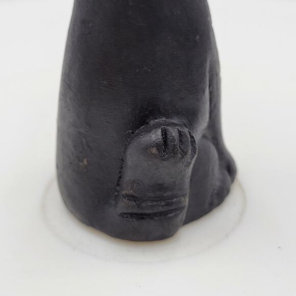 Vintage MCM Cats Miniature Black Handmade Mexican Clay Two - Picture 12 of 15